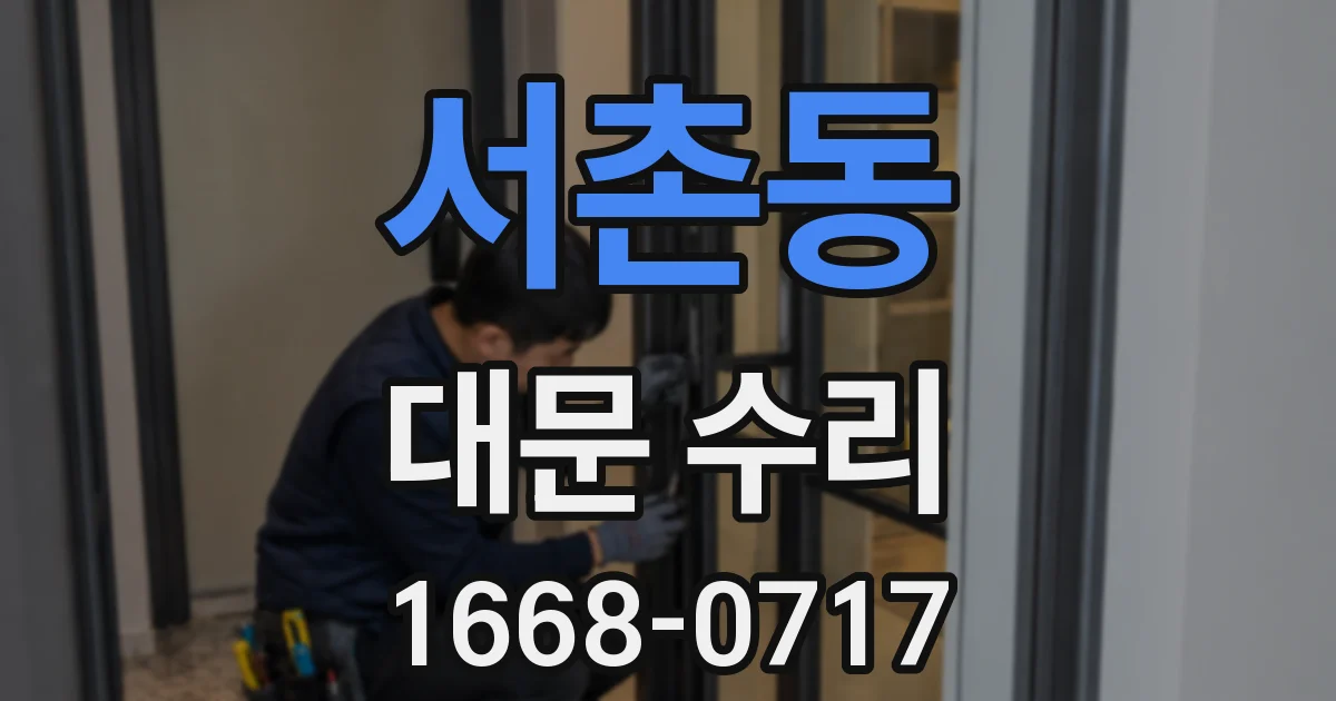 서촌동 대문 수리