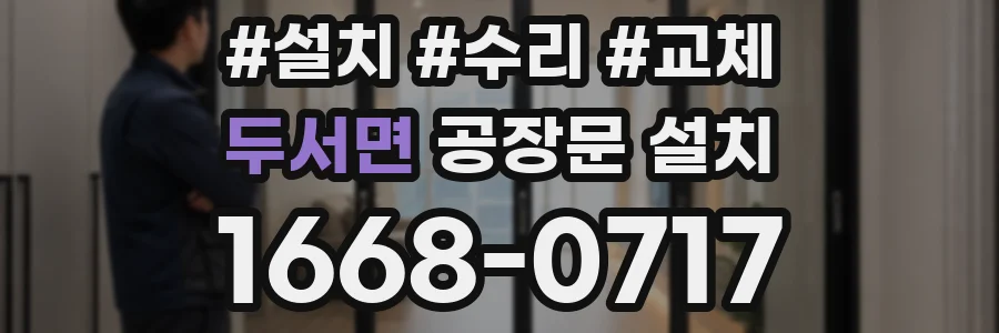 두서면 공장문 설치