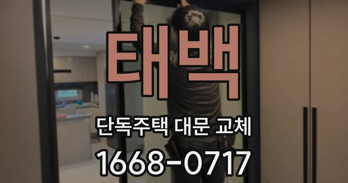 태백 단독주택 대문 교체