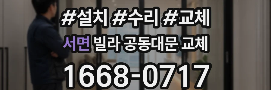 서면 빌라 공동대문 교체