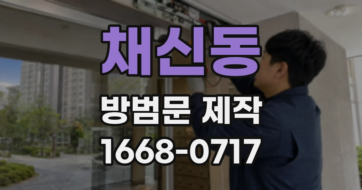 채신동 방범문 제작