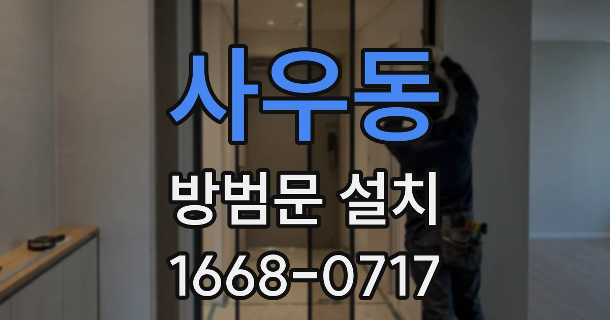 사우동 방범문 설치