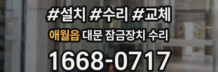애월읍 대문 잠금장치 수리