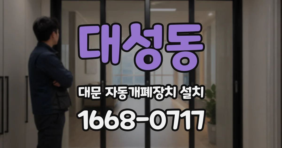 대성동 대문 자동개폐장치 설치