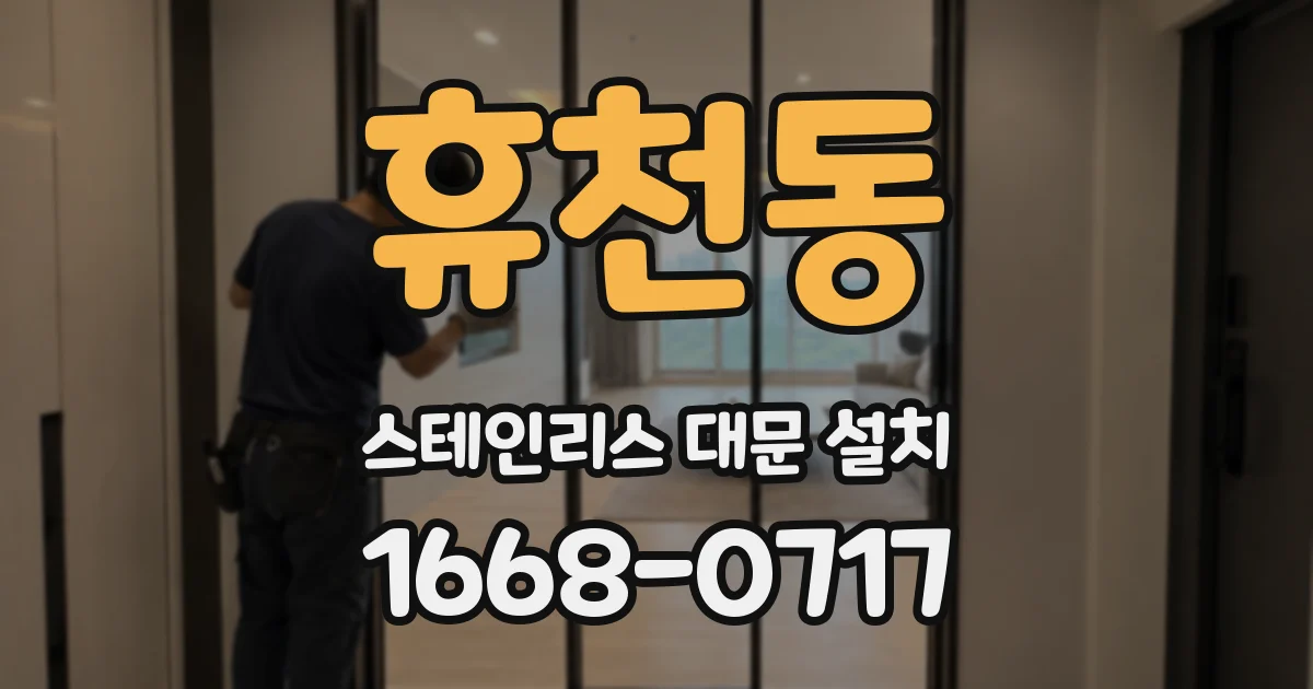 휴천동 스테인리스 대문 설치