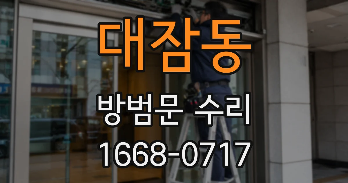 대잠동 방범문 수리