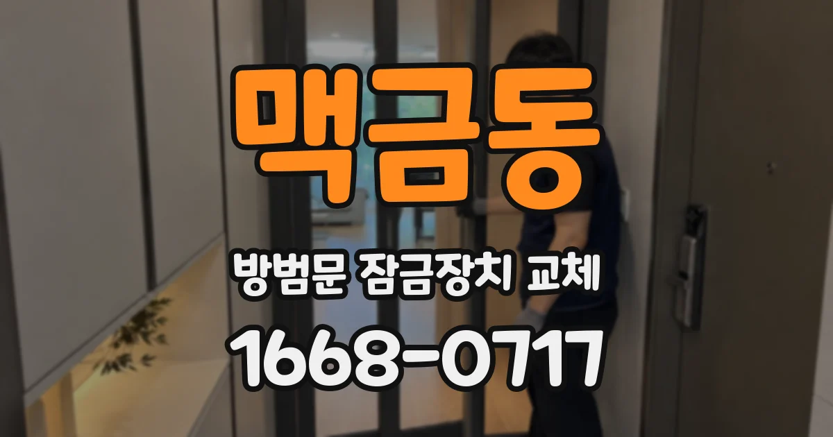 맥금동 방범문 잠금장치 교체