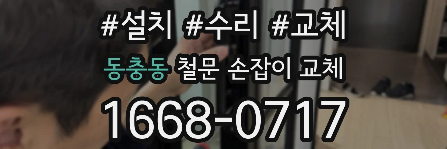 동충동 철문 손잡이 교체