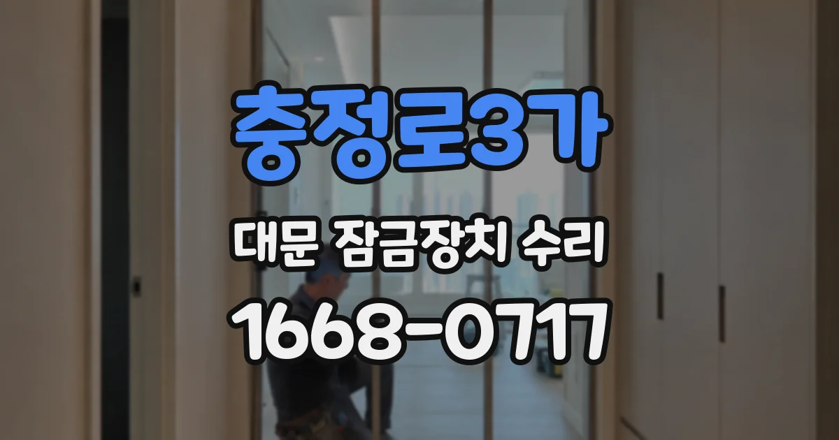 충정로3가 대문 잠금장치 수리