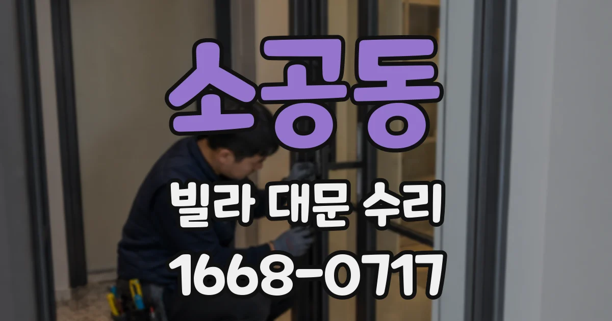 소공동 빌라 대문 수리