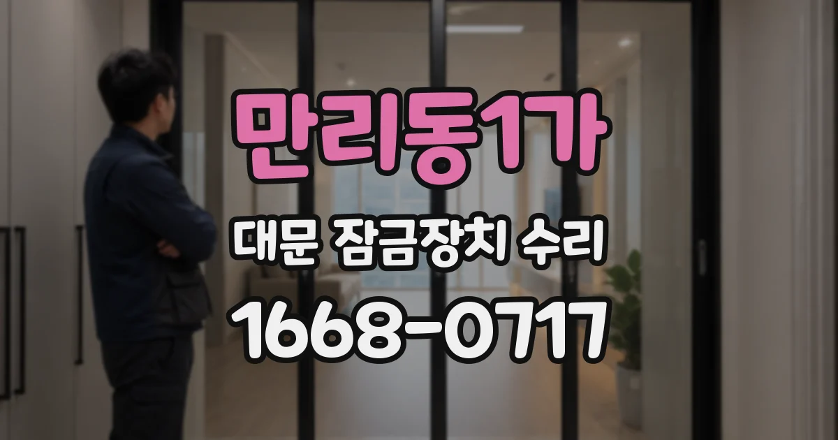 만리동1가 대문 잠금장치 수리