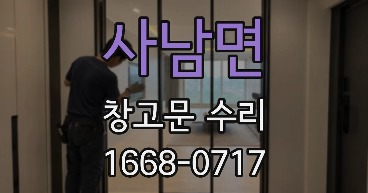사남면 창고문 수리