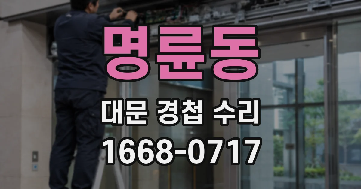 명륜동 대문 경첩 수리