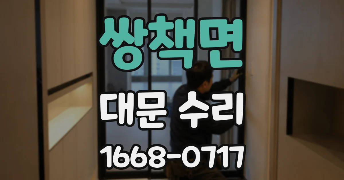 쌍책면 대문 수리