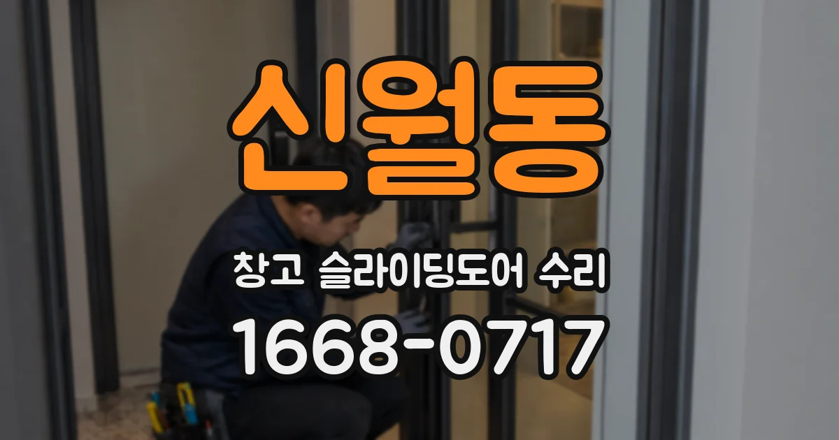 신월동 창고 슬라이딩도어 수리