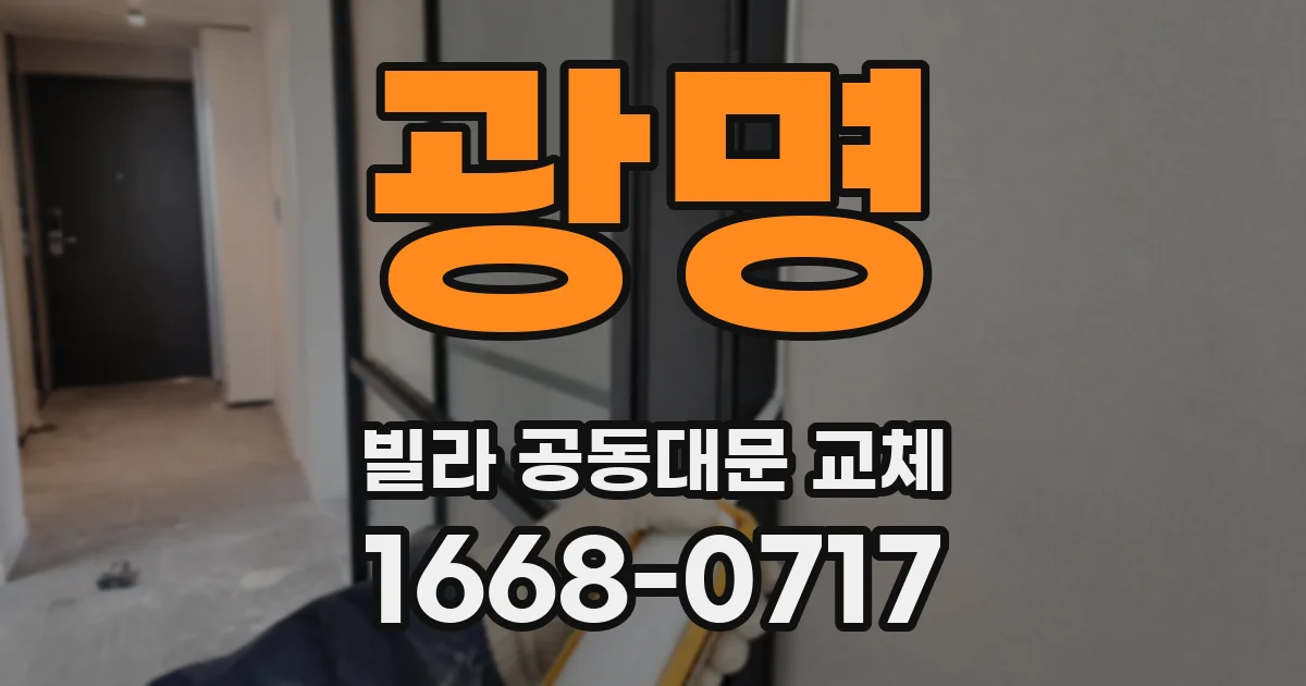 광명 빌라 공동대문 교체