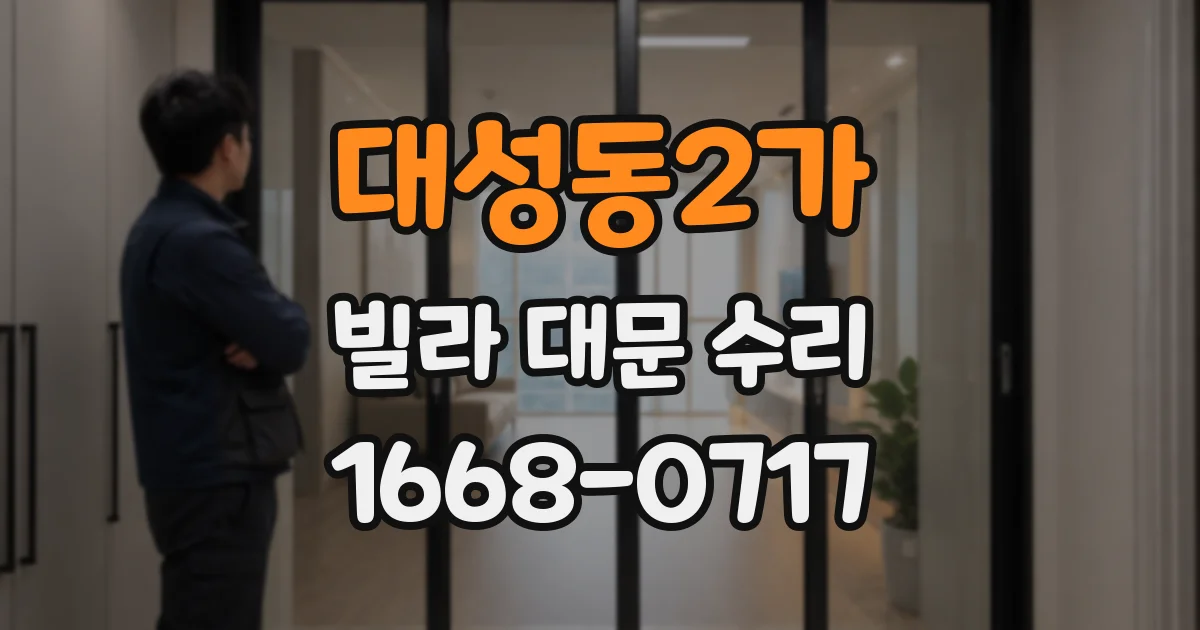 대성동2가 빌라 대문 수리