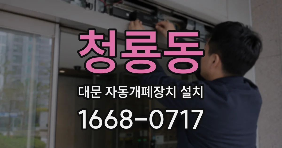 청룡동 대문 자동개폐장치 설치