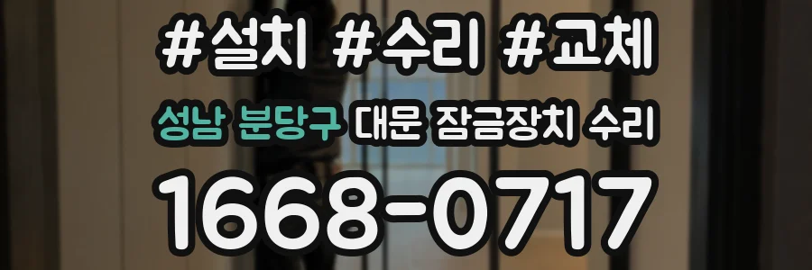 성남 분당구 대문 잠금장치 수리