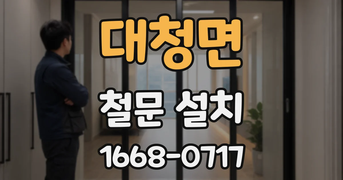 대청면 철문 설치