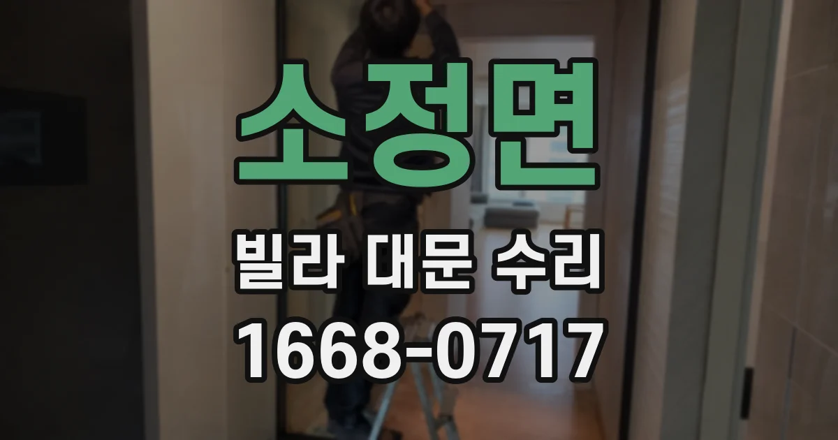 소정면 빌라 대문 수리