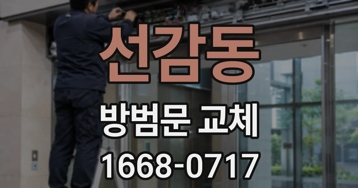 선감동 방범문 교체