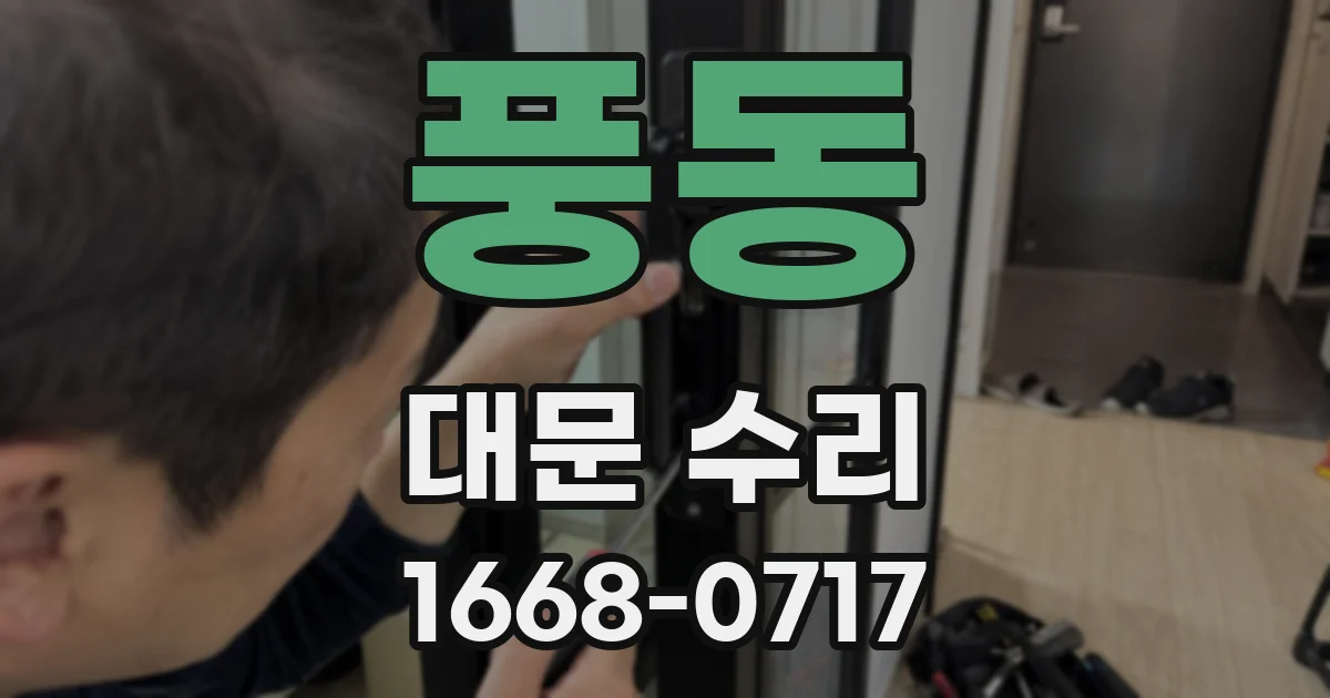 풍동 대문 수리
