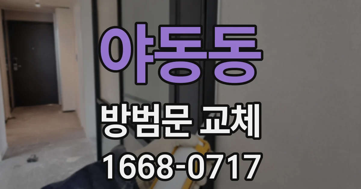 야동동 방범문 교체