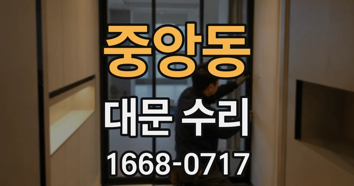 중앙동 대문 수리