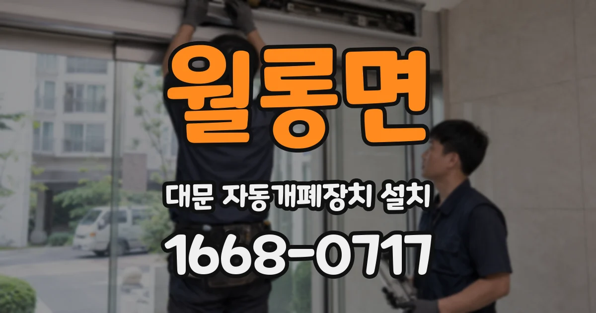 월롱면 대문 자동개폐장치 설치