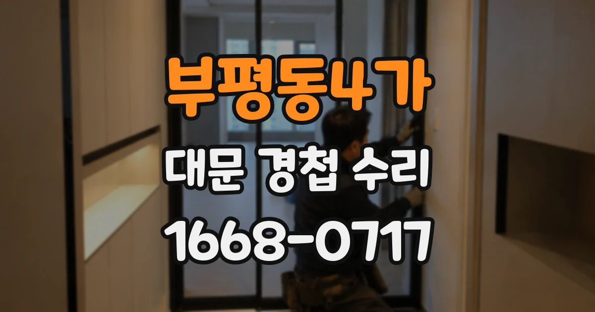 부평동4가 대문 경첩 수리