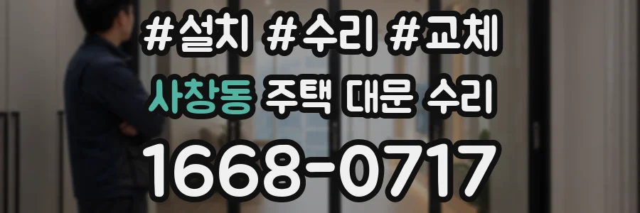 사창동 주택 대문 수리