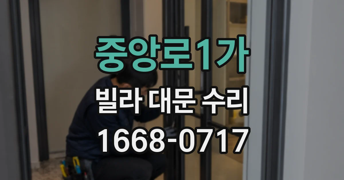 중앙로1가 빌라 대문 수리