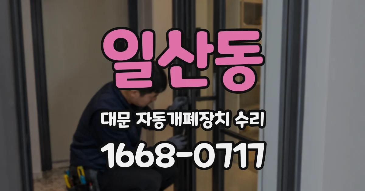 일산동 대문 자동개폐장치 수리