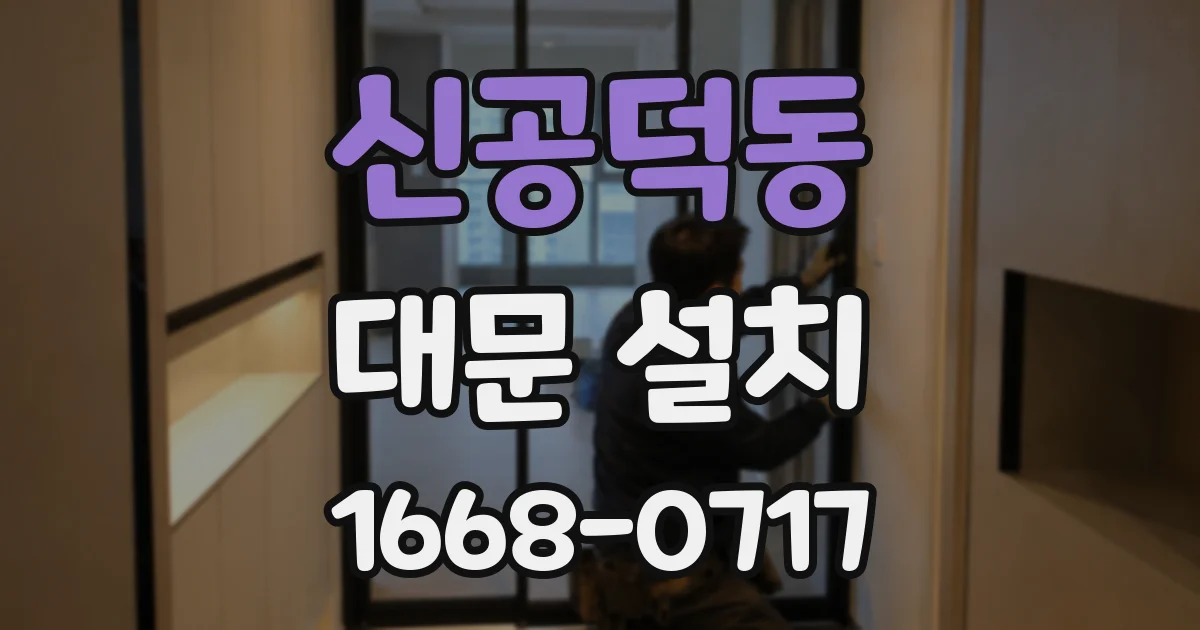 신공덕동 대문 설치