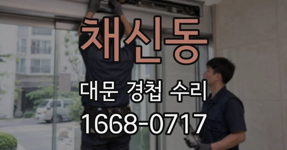 채신동 대문 경첩 수리