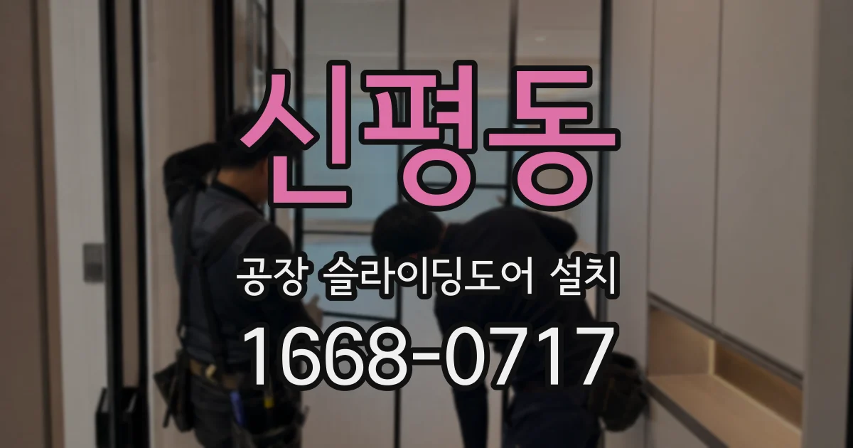 신평동 공장 슬라이딩도어 설치