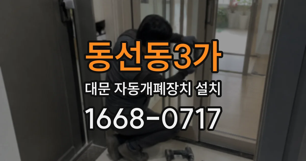 동선동3가 대문 자동개폐장치 설치