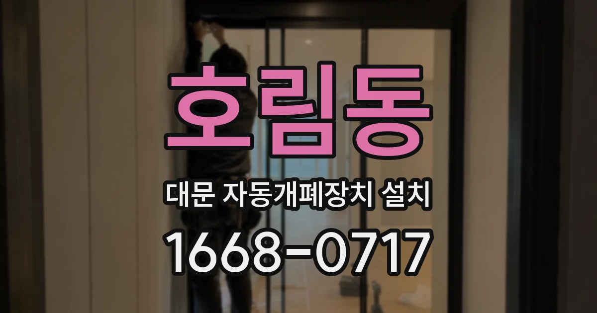 호림동 대문 자동개폐장치 설치
