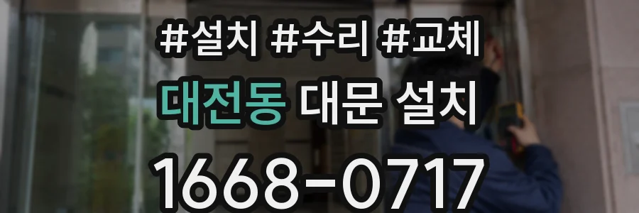 대전동 대문 설치