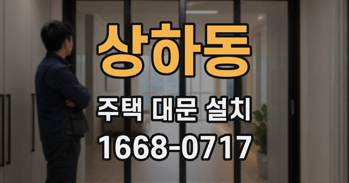 상하동 주택 대문 설치