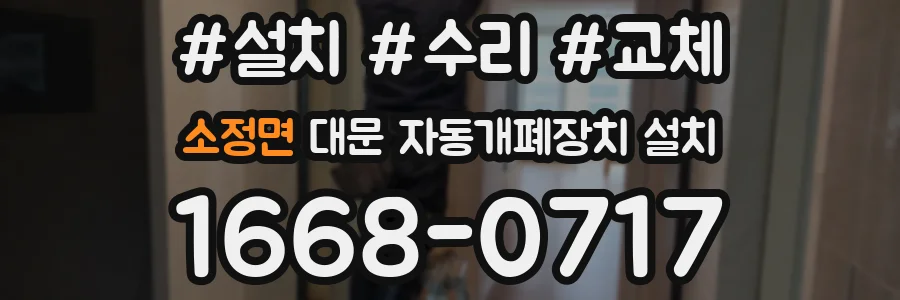 소정면 대문 자동개폐장치 설치