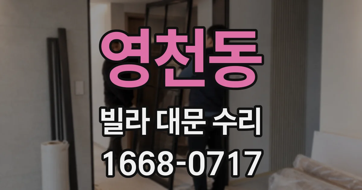 영천동 빌라 대문 수리