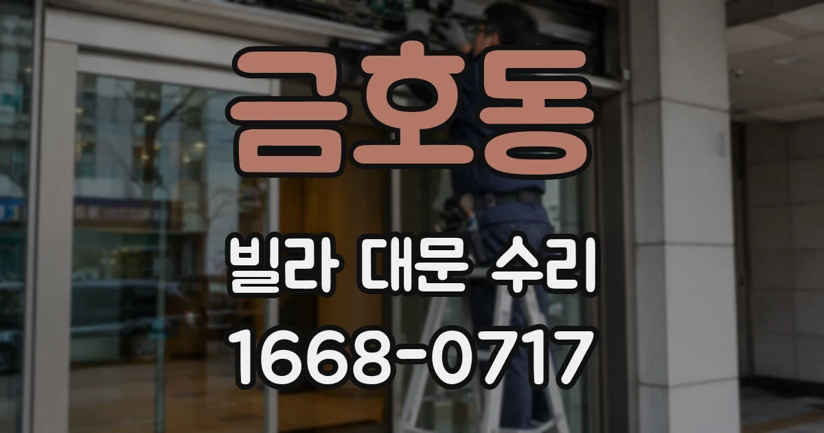 금호동 빌라 대문 수리