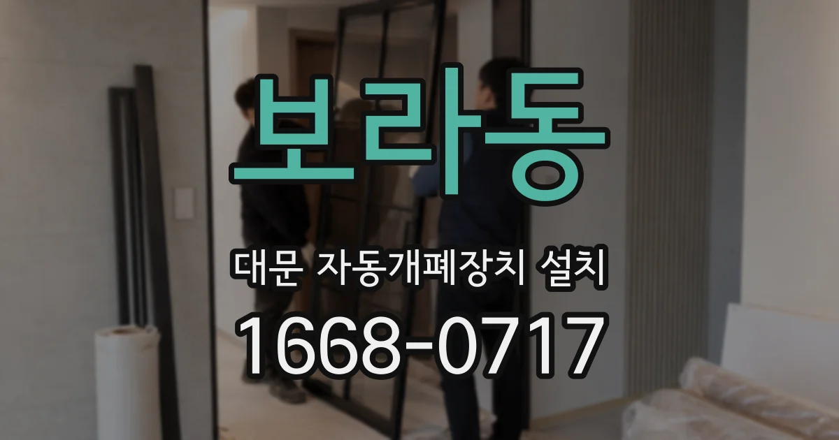 보라동 대문 자동개폐장치 설치