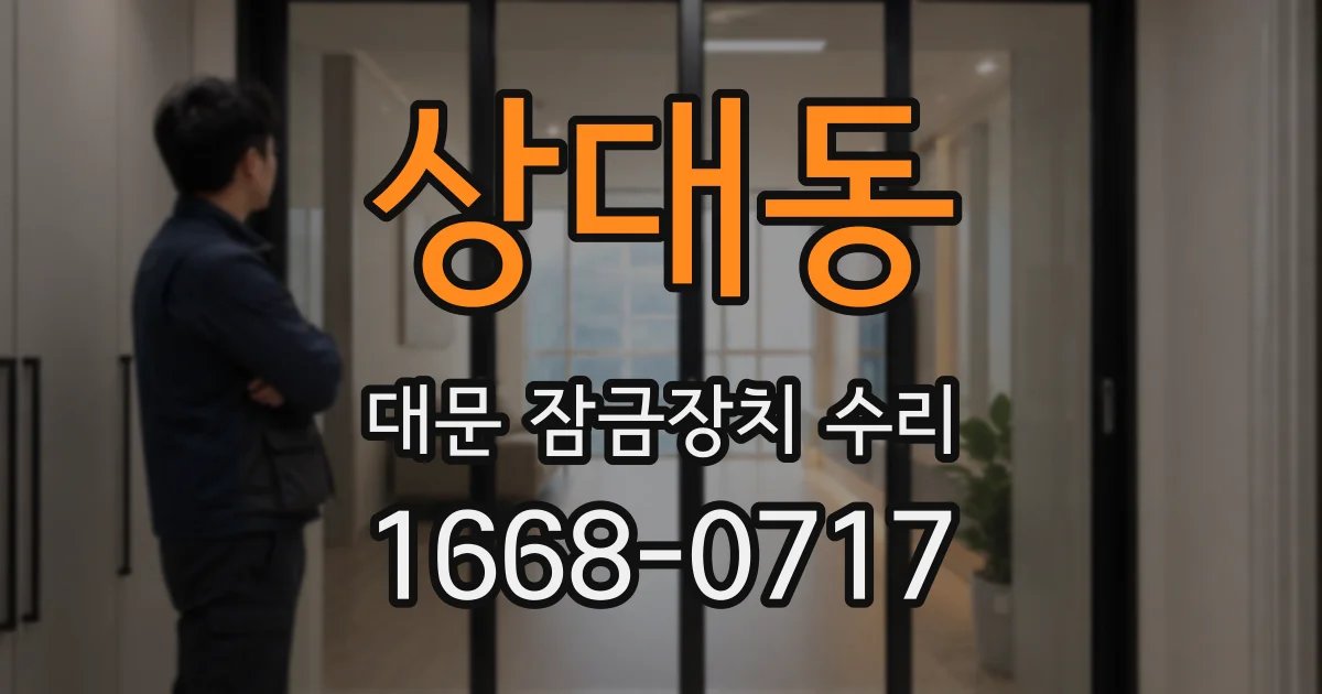 상대동 대문 잠금장치 수리