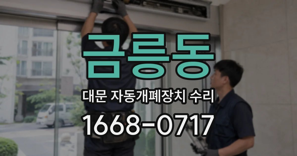 금릉동 대문 자동개폐장치 수리
