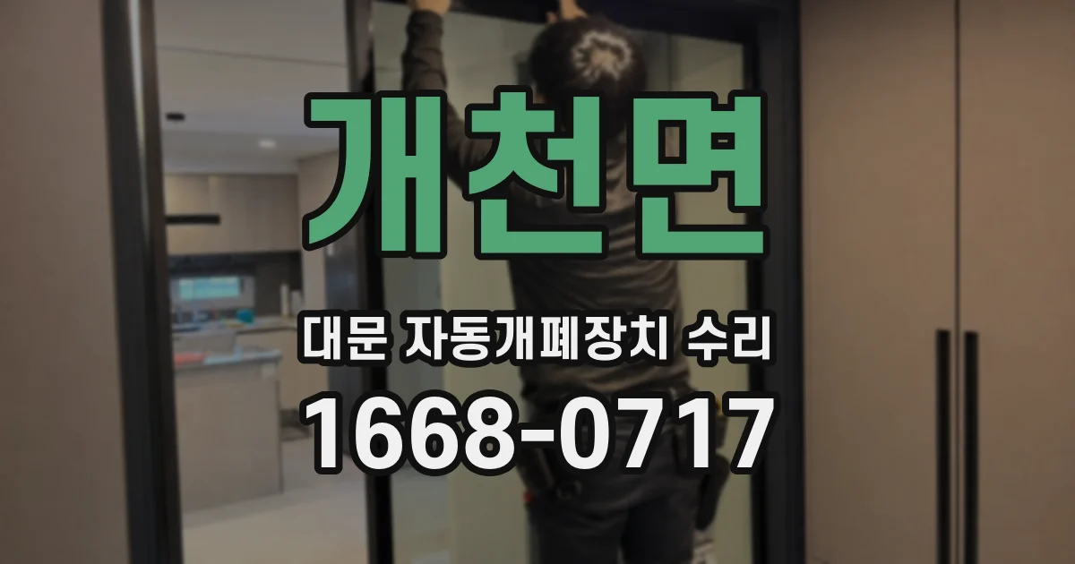 개천면 대문 자동개폐장치 수리