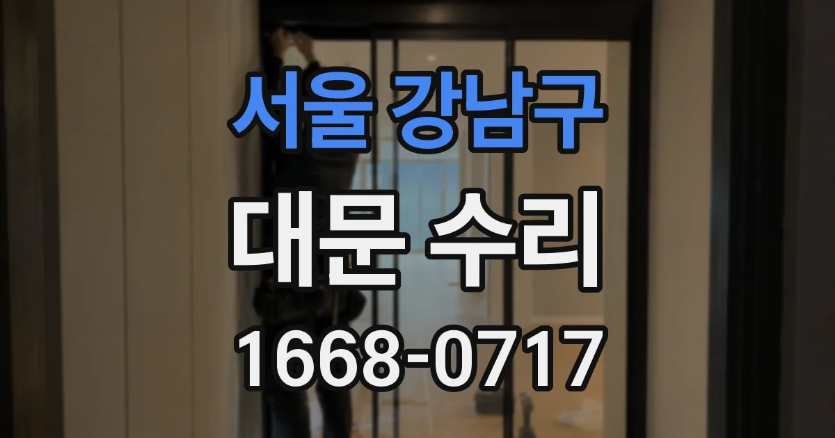 서울 강남구 대문 수리