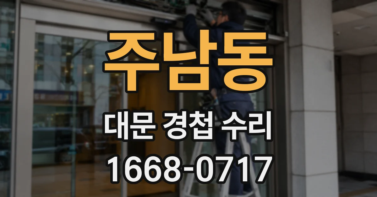 주남동 대문 경첩 수리